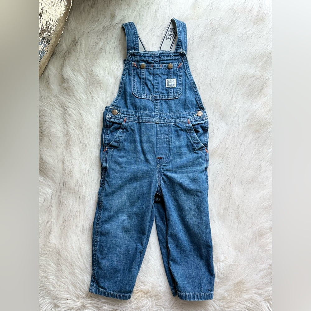Polo by Ralph Lauren Faded Blue Denim Overalls